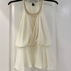 Flowy Peplum Halter Top